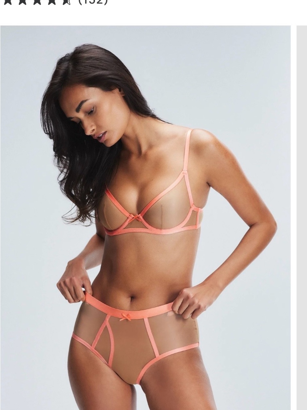 Savage X Fenty: NEON NIGHTS UNLINED DEMI BRA (32D) and Boy Brief Panty (M)